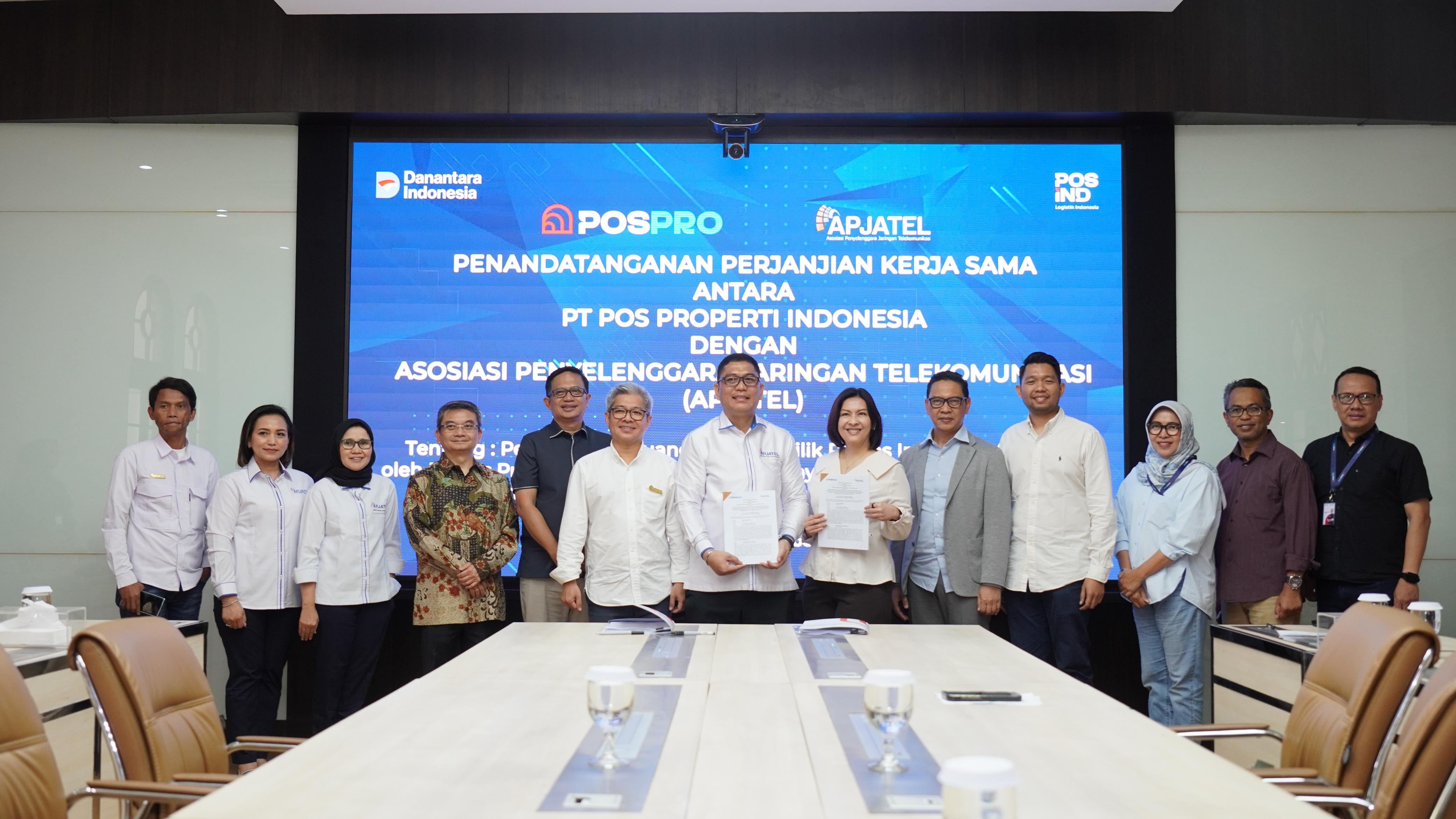 Dorong Pemerataan Konektivitas Nasional, Pos Properti Teken Kerja Sama Strategis dengan APJATEL